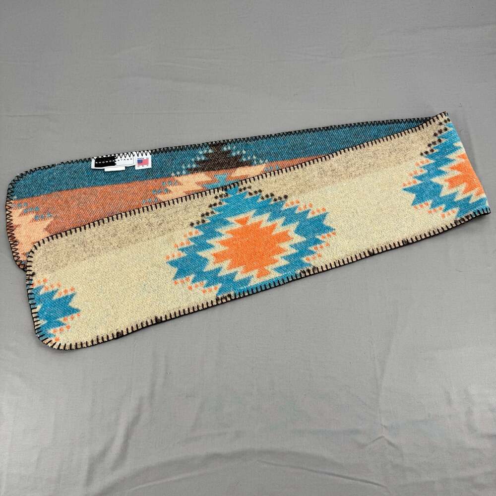 Rhonda Stark Southwestern Geometric Print Wool Scarf Made in USA